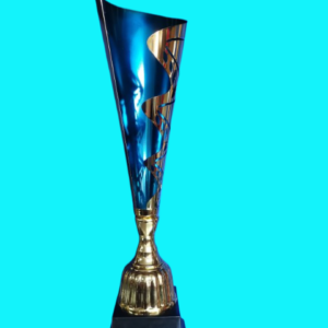 Gold & Blue Metal Trophy