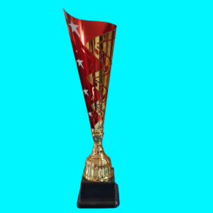 Gold & Red Metal Trophy