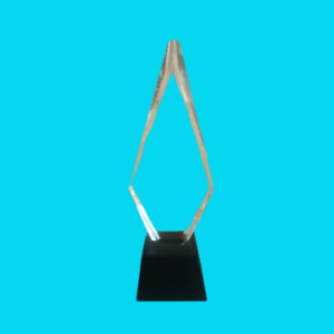 CLEAR SPEAR GLASS TROPHY
