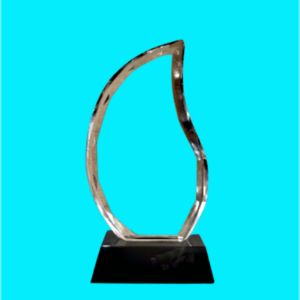 CLEAR FLAME GLASS TROPHY