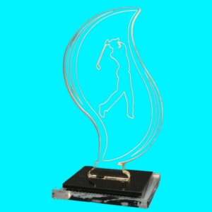 Acrylic Flame Golf Trophy