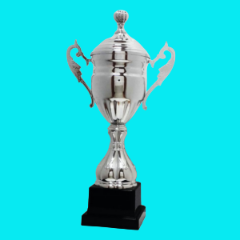 Metal Trophy with Lid