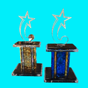 Column Trophy with Acrylic Star