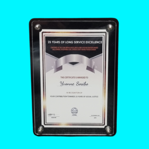 Acrylic Certificate