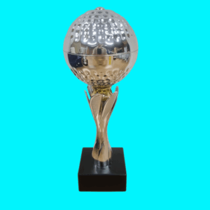 SILVER GOLF METAL TROPHY