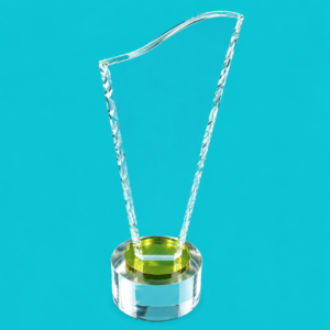 Crystal Wave Glass Trophy