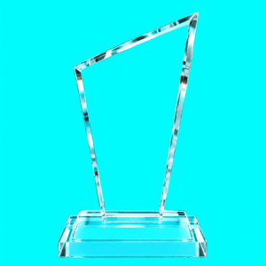 Angled Top Glass Trophy